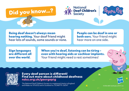George and Peppa's tips for talking to your deaf friends
