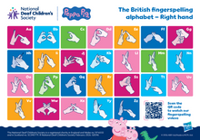 Load image into Gallery viewer, Peppa Pig co-branded fingerspelling postcards