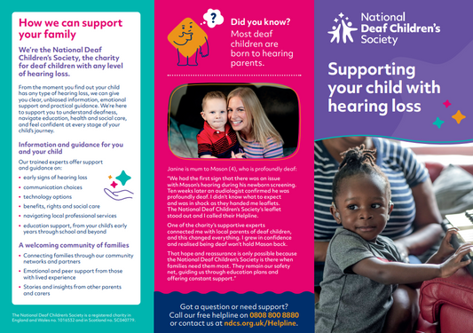 National Deaf Children's Society leaflet